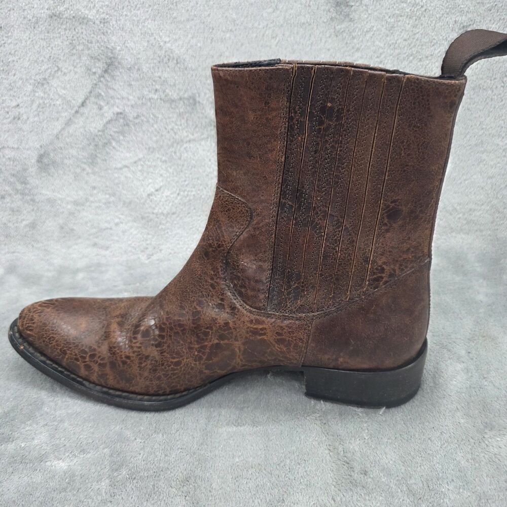 BUTTERO Ankle Chelsea Boots Brown Leather Size 41 Made In Italy - Picture 4 of 11